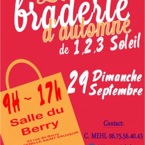 Braderie d'automne de l'APE 1,2,3 Soleil !