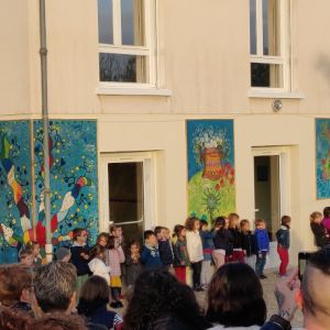 Inauguration des fresques de l'école maternelle