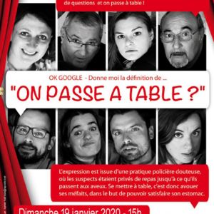 Théatre : " On passe à table ? "