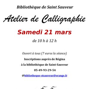 Atelier de Calligraphie >>> ANNULÉ