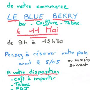 Réouverture du Blue Berry