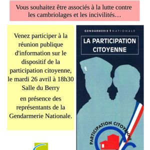 Réunion publique "Participation Citoyenne"