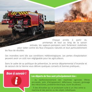 Agriculteurs : le SDIS vous informe