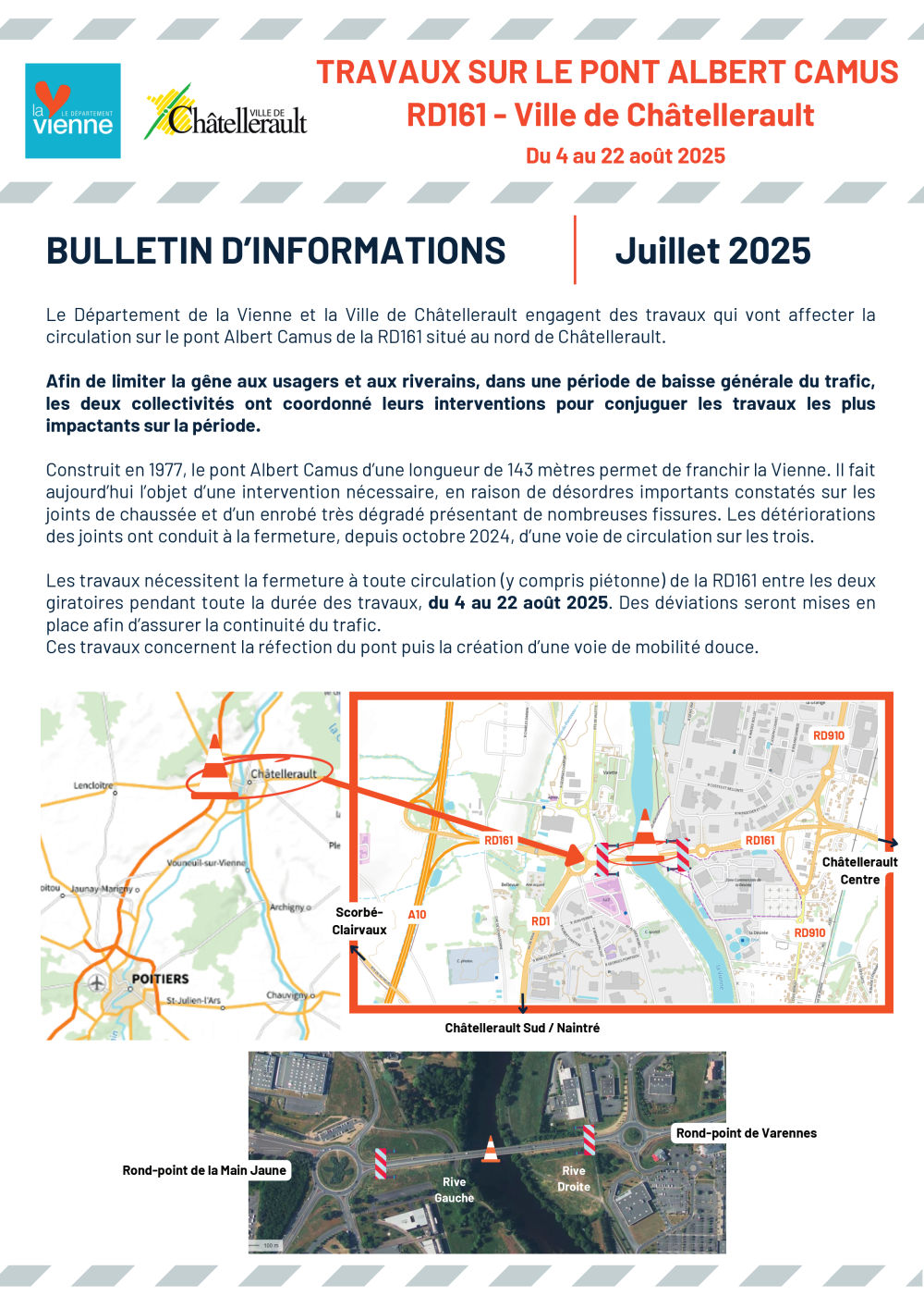 Travaux pont albert Camus