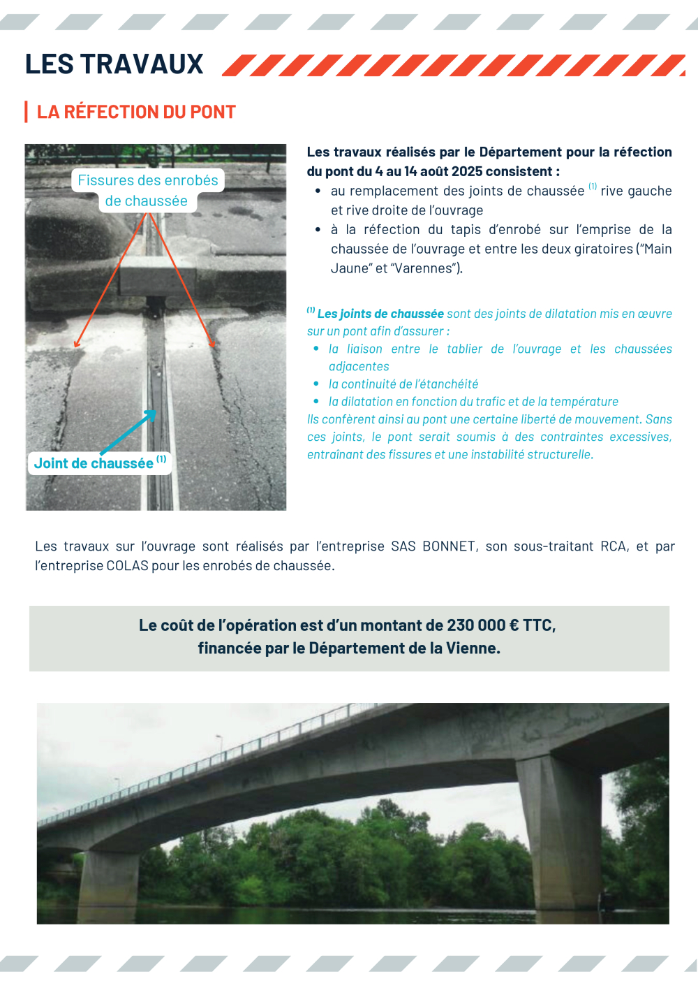 Travaux pont albert Camus
