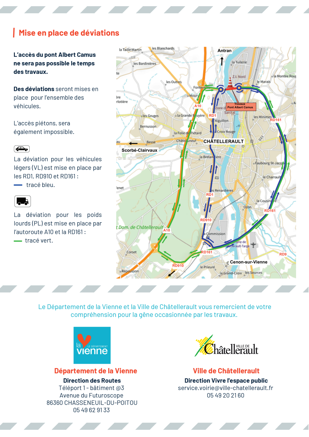 Travaux pont albert Camus