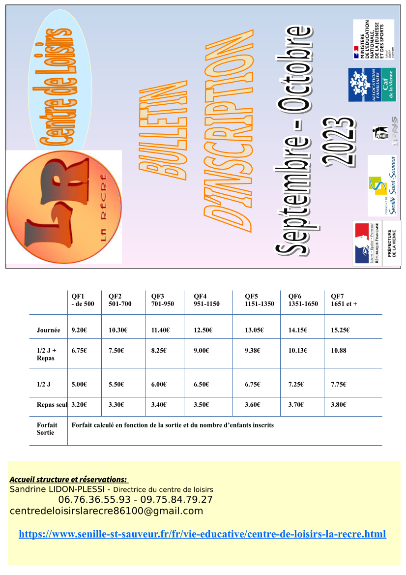 Télécharger le bulletin d'inscription