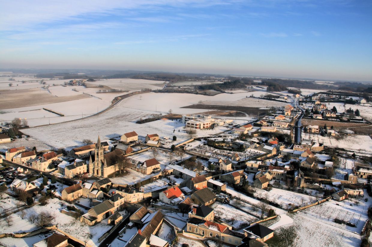 Senillé sous la neige